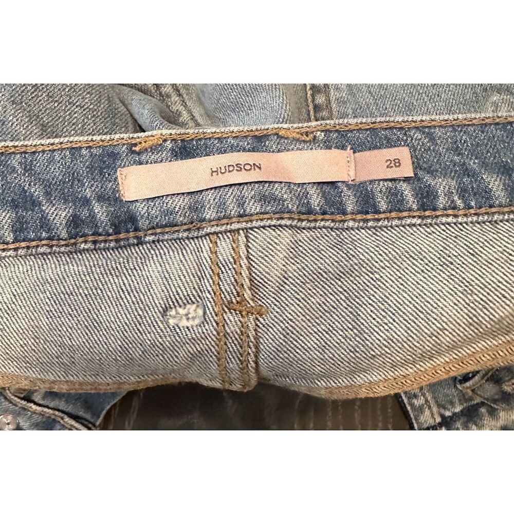 Hudson Faye Hrm Women's Wide-Leg Distressed Jeans Medium Blue Size M - Picture 11 of 15